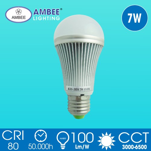 Đèn Led Bulb nhôm dày 7W - Đèn LED AMBEE - Công Ty Cổ Phần Công Nghệ Ambee